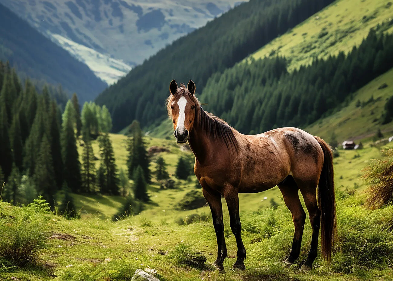Portrait Moderne de Cheval Fait Main